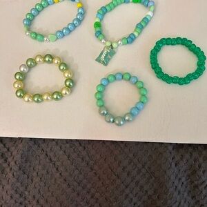 Colorful Beaded Kids Bracelets Set